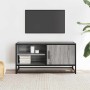 Mueble TV madera ingeniería y metal roble ahumado 80x34,5x40 cm en Muebles TV | Comprar online en Foru.es