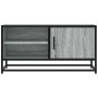 Mueble TV madera ingeniería y metal roble ahumado 80x34,5x40 cm en Muebles TV | Comprar online en Foru.es