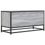 Mueble TV madera ingeniería y metal roble ahumado 80x34,5x40 cm en Muebles TV | Comprar online en Foru.es