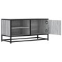 Mueble TV madera ingeniería y metal roble ahumado 80x34,5x40 cm en Muebles TV | Comprar online en Foru.es