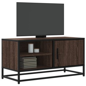 Mueble TV metal y madera ingeniería marrón roble 80x34,5x40 cm en Muebles TV | Comprar online en Foru.es