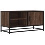Mueble TV metal y madera ingeniería marrón roble 80x34,5x40 cm en Muebles TV | Comprar online en Foru.es