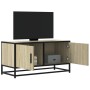 Mueble TV metal y madera ingeniería roble Sonoma 80x34,5x40 cm en Muebles TV | Comprar online en Foru.es