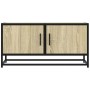 Mueble TV metal y madera ingeniería roble Sonoma 80x34,5x40 cm en Muebles TV | Comprar online en Foru.es