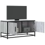 Mueble TV madera ingeniería y metal roble ahumado 80x34,5x40 cm en Muebles TV | Comprar online en Foru.es