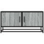 Mueble TV madera ingeniería y metal roble ahumado 80x34,5x40 cm en Muebles TV | Comprar online en Foru.es