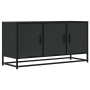 Mueble de TV madera de ingeniería y metal negro 100x35x50 cm en Muebles TV | Comprar online en Foru.es