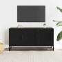 Mueble de TV madera de ingeniería y metal negro 100x35x50 cm en Muebles TV | Comprar online en Foru.es