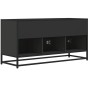 Mueble de TV madera de ingeniería y metal negro 100x35x50 cm en Muebles TV | Comprar online en Foru.es