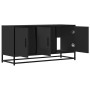 Mueble de TV madera de ingeniería y metal negro 100x35x50 cm en Muebles TV | Comprar online en Foru.es