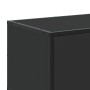 Mueble de TV madera de ingeniería y metal negro 100x35x50 cm en Muebles TV | Comprar online en Foru.es
