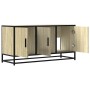 Mueble TV madera ingeniería y metal roble Sonoma 100x35x50 cm en Muebles TV | Comprar online en Foru.es