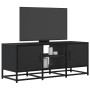 Mueble de TV madera de ingeniería y metal negro 100x35x41 cm en Muebles TV | Comprar online en Foru.es