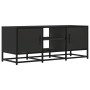 Mueble de TV madera de ingeniería y metal negro 100x35x41 cm en Muebles TV | Comprar online en Foru.es