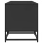 Mueble de TV madera de ingeniería y metal negro 100x35x41 cm en Muebles TV | Comprar online en Foru.es