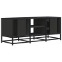 Mueble de TV madera de ingeniería y metal negro 100x35x41 cm en Muebles TV | Comprar online en Foru.es
