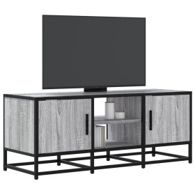 Mueble TV metal y madera ingeniería gris Sonoma 100x35x41 cm en Muebles TV | Comprar online en Foru.es