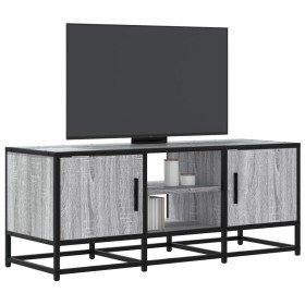 Mueble TV metal y madera ingeniería gris Sonoma 100x35x41 cm en Muebles TV | Comprar online en Foru.es