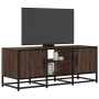 Mueble TV metal y madera ingeniería marrón roble 100x35x41 cm en Muebles TV | Comprar online en Foru.es