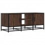 Mueble TV metal y madera ingeniería marrón roble 100x35x41 cm en Muebles TV | Comprar online en Foru.es