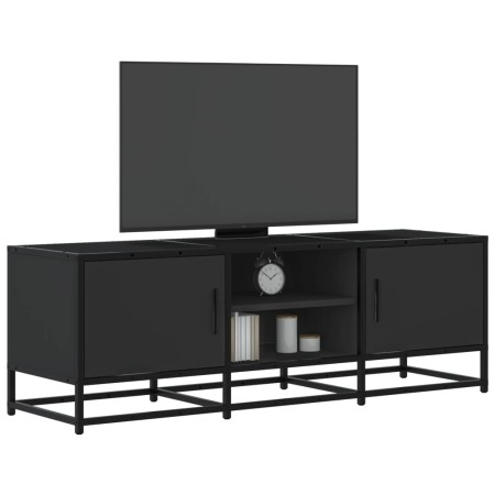 Mueble de TV madera de ingeniería y metal negro 120x35x41 cm en Muebles TV | Comprar online en Foru.es