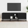 Mueble de TV madera de ingeniería y metal negro 120x35x41 cm en Muebles TV | Comprar online en Foru.es