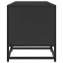 Mueble de TV madera de ingeniería y metal negro 120x35x41 cm en Muebles TV | Comprar online en Foru.es