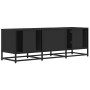 Mueble de TV madera de ingeniería y metal negro 120x35x41 cm en Muebles TV | Comprar online en Foru.es