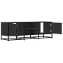 Mueble de TV madera de ingeniería y metal negro 120x35x41 cm en Muebles TV | Comprar online en Foru.es