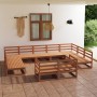 Juego de muebles de jardín 11 piezas madera maciza de pino en Conjuntos de jardín | Comprar online en Foru.es