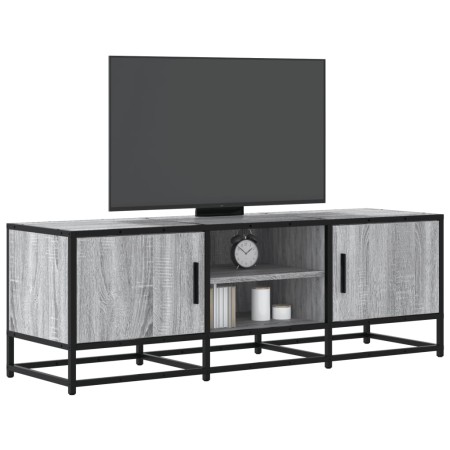 Mueble TV madera ingeniería y metal gris Sonoma 120x35x41 cm en Muebles TV | Comprar online en Foru.es
