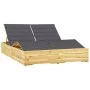 Double lounger and anthracite gray impregnated pine wood cushions by vidaXL, Loungers - Ref: Foro24-3065984, Price: 304,63 €,...