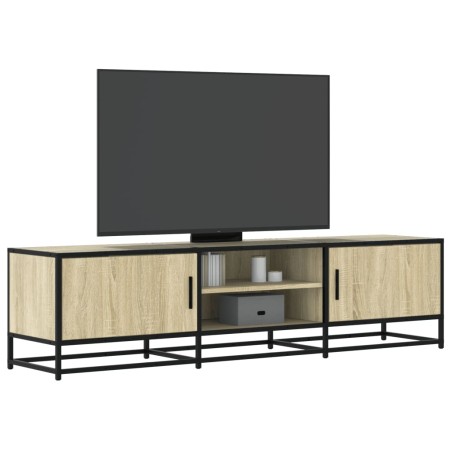 Mueble TV metal y madera ingeniería roble Sonoma 160x35x41 cm en Muebles TV | Comprar online en Foru.es