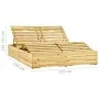 Double lounger and anthracite gray impregnated pine wood cushions by vidaXL, Loungers - Ref: Foro24-3065984, Price: 304,63 €,...