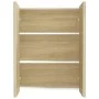 Armario de espejo de baño MDF blanco y roble 60x15x75 cm de vidaXL, Tocadores de baño - Ref: Foro24-331530, Precio: 135,27 €,...