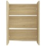 Armario de espejo de baño MDF blanco y roble 60x15x75 cm de vidaXL, Tocadores de baño - Ref: Foro24-331530, Precio: 137,89 €,...