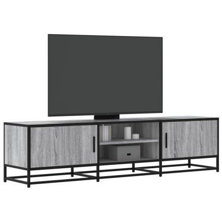 Mueble TV metal y madera ingeniería gris Sonoma 160x35x41 cm en Muebles TV | Comprar online en Foru.es