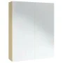 Armario de espejo de baño MDF blanco y roble 60x15x75 cm de vidaXL, Tocadores de baño - Ref: Foro24-331530, Precio: 135,27 €,...