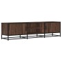 Mueble TV metal y madera ingeniería marrón roble 160x35x41 cm en Muebles TV | Comprar online en Foru.es