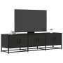 Mueble de TV madera de ingeniería y metal negro 150x35x41 cm en Muebles TV | Comprar online en Foru.es