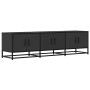Mueble de TV madera de ingeniería y metal negro 150x35x41 cm en Muebles TV | Comprar online en Foru.es