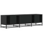 Mueble de TV madera de ingeniería y metal negro 150x35x41 cm en Muebles TV | Comprar online en Foru.es