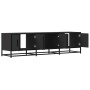 Mueble de TV madera de ingeniería y metal negro 150x35x41 cm en Muebles TV | Comprar online en Foru.es