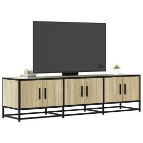 Mueble TV metal y madera ingeniería roble Sonoma 150x35x41 cm en Muebles TV | Comprar online en Foru.es