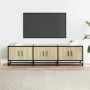 Mueble TV metal y madera ingeniería roble Sonoma 150x35x41 cm en Muebles TV | Comprar online en Foru.es
