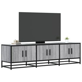 Mueble TV madera ingeniería y metal gris Sonoma 150x35x41 cm en Muebles TV | Comprar online en Foru.es