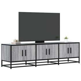 Mueble TV madera ingeniería y metal gris Sonoma 150x35x41 cm en Muebles TV | Comprar online en Foru.es