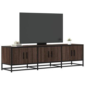 Mueble TV metal y madera ingeniería marrón roble 150x35x41 cm en Muebles TV | Comprar online en Foru.es