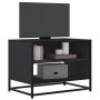 Mueble de TV madera de ingeniería y metal negro 61x40x46 cm en Muebles TV | Comprar online en Foru.es