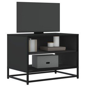 Mueble de TV madera de ingeniería y metal negro 61x40x46 cm en Muebles TV | Comprar online en Foru.es